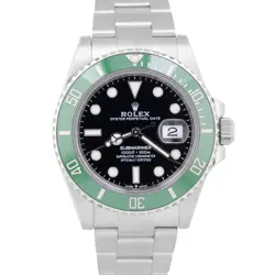 NEW 2024 PAPERS ROLEX SUBMARINER DATE 41 KERMIT GREEN STEEL 41MM 126610 LV BOX
