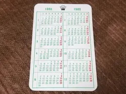 ROLEX CALENDAR 1980 NOVELTY VINTAGE ANTIQUE CALENDAR 80S WATCH ACCESSORIES