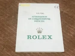 ROLEX GMT-MASTER 16700 GUARANTEE WARRANTY T-NUMBER GENUINE VINTAGE