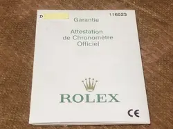 ROLEX DAYTONA 116523 WARRANTY D NUMBER COMBINATION GENUINE GUARANTEE