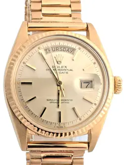 ROLEX DAY-DATE REF 1803 18K GOLD BRACELET VINTAGE WATCH 36MM AUTOMATIC