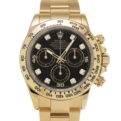 ROLEX COSMOGRAPH DAYTONA 116508G BLACK/DIAMOND WATCH 666714