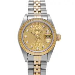 ROLEX DATEJUST 79173G CHAMPAGNE COMPUTER/DIAMOND WATCH 664415
