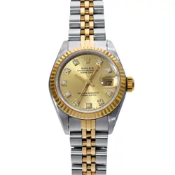 ROLEX DATEJUST 69173G CHAMPAGNE/DIAMOND WATCH 669182