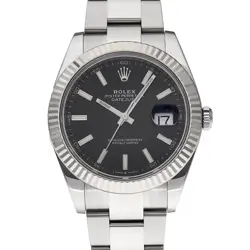 ROLEX DATEJUST 41 126334 BRIGHT BLACK WATCH 671995