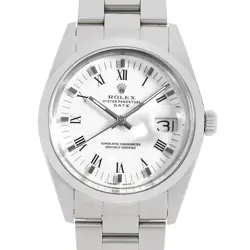 ROLEX OYSTER PERPETUAL DATE 15000 WHITE CENTER ROME R NUMBER SECOND HAND MENS