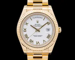 ROLEX DAY DATE II PRESIDENT 18K YELLOW GOLD WHITE ROMAN DIAL