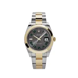 ROLEX DATEJUST 41 126303 'WIMBLEDON' YELLOW GOLD STAINLESS STEEL SLATE DIAL