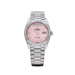 ROLEX DAY-DATE 36 128396TBR PLATINUM PINK OPAL DIAMOND DIAL AND BEZEL (2023)