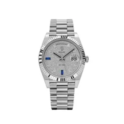 ROLEX DAY-DATE 40 228236 PLATINUM PAVé DIAMOND DIAL (2023)