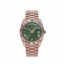 ROLEX DAY-DATE 40 228235  ROSE GOLD OLIVE GREEN DIAL
