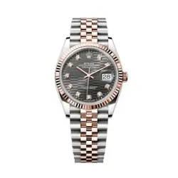 ROLEX DATEJUST 36 126231 ROSE GOLD STAINLESS STEEL SLATE MOTIF DIAMOND DIAL