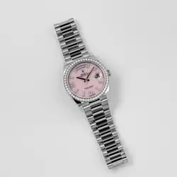 Rolex Day-Date 36 128349RBR White Gold Diamond Bezel Pink Diamond Dial (2020)