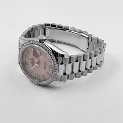 Rolex Day-Date 36 128349RBR White Gold Diamond Bezel Pink Diamond Dial (2020)