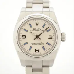 ROLEX OYSTER PERPETUAL 176200 SS SS AT SILVER-FACE 1 EXTRA LINK