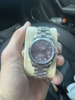 BRAND NEW ROLEX OYSTER PERPETUAL DAY DATE PURPLE AND SILVER