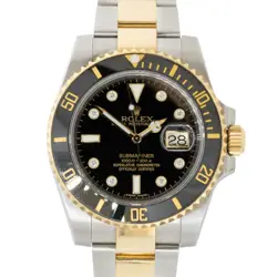 ROLEX 116613 SUBMARINER TWO TONE BLACK DIAL 40MM WATCH