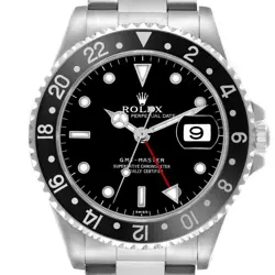 ROLEX GMT MASTER BLACK BEZEL AUTOMATIC STEEL MENS WATCH 16700 BOX PAPERS