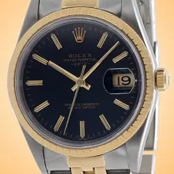 ROLEX OYSTER PERPETUAL DATE AUTOMATIC STAINLESS STEEL WATCH 15223