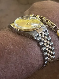 Rolex Datejust 16013 36 mm Champagne With Factory Diamonds From 1988