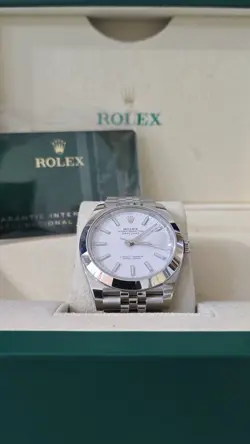 ROLEX DATEJUST 126300 SILVER JUBILEE BRACELET WITH SILVER BEZEL BOX & CARD 2021