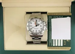 2013 ROLEX EXPLORER II 216570 POLAR WHITE DIAL SS OYSTER WITH PAPERS 42MM