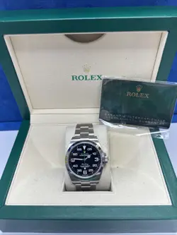 ROLEX AIR-KING 126900 SILVER OYSTER BRACELET WITH SILVER BEZEL BOX AND CARD 2023