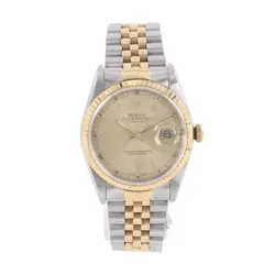 ROLEX 16233 Oyster Perpetual Datejust 36 Champagne18K Gold Men Watch (FPP008924)