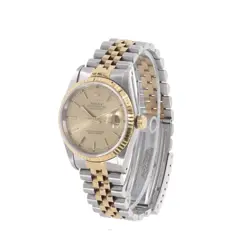 ROLEX 16233 Oyster Perpetual Datejust 36 Champagne18K Gold Men Watch (FPP008924)