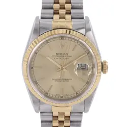 ROLEX 16233 Oyster Perpetual Datejust 36 Champagne18K Gold Men Watch (FPP008924)