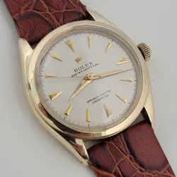 ROLEX OYSTER PERPETUAL 6084 14K GOLD 34MM MENS 1950S AUTOMATIC VINTAGE NA133B