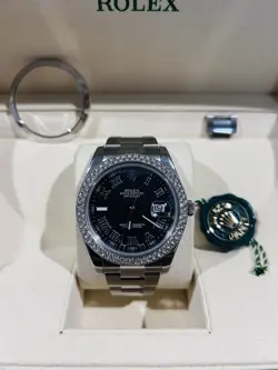 ROLEX DATEJUST II 41MM DIAMOND BEZEL & ORIGINAL BEZEL WITH EXTRA LINK (116300)