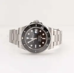 ROLEX SUBMARINER 41MM DATE STAINLESS STEEL BLACK DIAL BLACK BEZEL