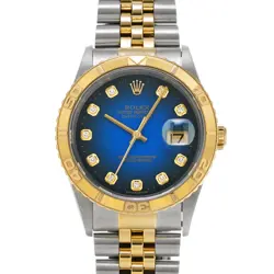 ROLEX DATEJUST THUNDERBIRD 16263G BLUE GRADIENT/DIAMOND WATCH 665660