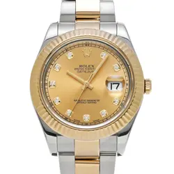 ROLEX DATEJUSTII 116333G CHAMPAGNE/DIAMOND WATCH 671834