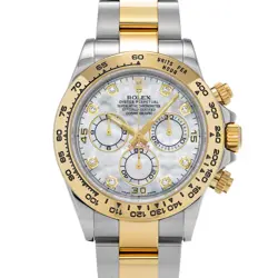 ROLEX COSMOGRAPH DAYTONA 116503NG WHITE SHELL/DIAMOND WATCH 671832