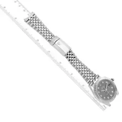 ROLEX DATEJUST 41 STEEL WHITE GOLD GRAY DIAMOND DIAL MENS WATCH 126334