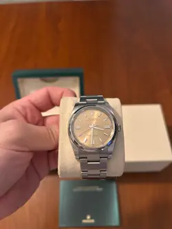 ROLEX OYSTER PERPETUAL 36MM 116000 WHITE GRAPE DIAL BOX