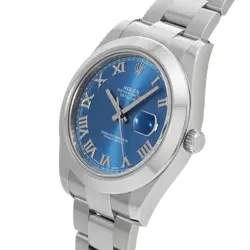 ROLEX DatejustII 116300 Azzurro Blue WATCH 674147