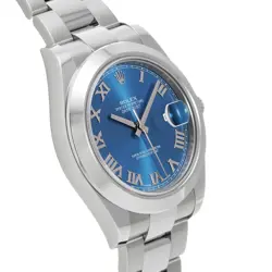 ROLEX DatejustII 116300 Azzurro Blue WATCH 674147