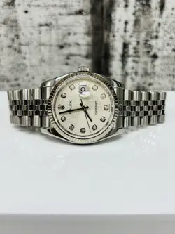 ROLEX DATEJUST 116234 SILVER JUBILEE BRACELET WITH SILVER ANNIVERSARY DIAL 36MM