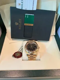 ROLEX DAY-DATE PRESIDENT 41MM 18K GOLD 218238 CHAMPAGNE DIAMOND OYSTER 2014