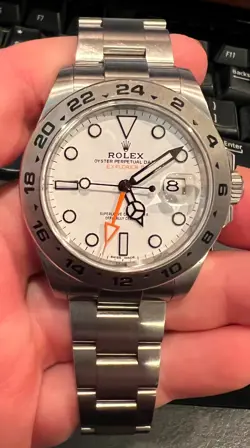 ROLEX EXPLORER II 216570 WHITE DIAL 42MM STAINLESS STEEL OYSTER PERPETUAL 2020