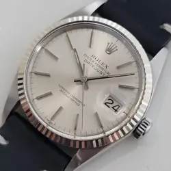 ROLEX 16014 DATEJUST 36MM 18K WHITE GOLD SS MENS AUTOMATIC 1970S VINTAGE RA518B