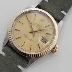 ROLEX OYSTER REF 16013 DATEJUST 36MM 18K SS DATE MENS AUTOMATIC 1980S RA490