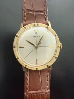 VINTAGE ROLEX PRECISION 14K YELLOW GOLD MENS WATCH