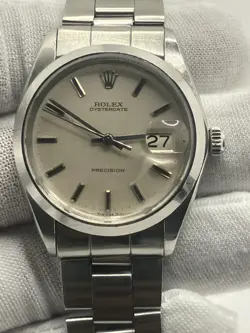 ROLEX 6694 34MM 1970. OYSTERDATE PRECISION. BOX AND 2 STRAPS 1 SHARK/1 CALFSKIN