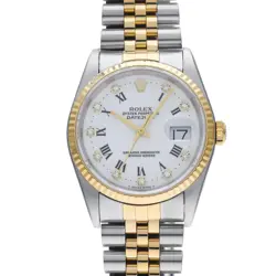 ROLEX DATEJUST 10P DIAMOND 16233G R NO. MADE AROUND 1988 WHITE/DIAMOND AUTOMATIC
