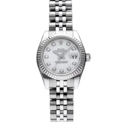 ROLEX DATEJUST 10P DIAMOND 179174 G Z NO. 2006 MANUFACTURING WHITE/DIAMOND AUTO