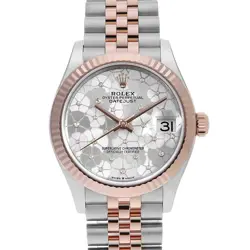 ROLEX DATEJUST 31 278271 SILVER FLORAL MOTIF 5 ROW JUBILEE BRACELET RANDOM N...